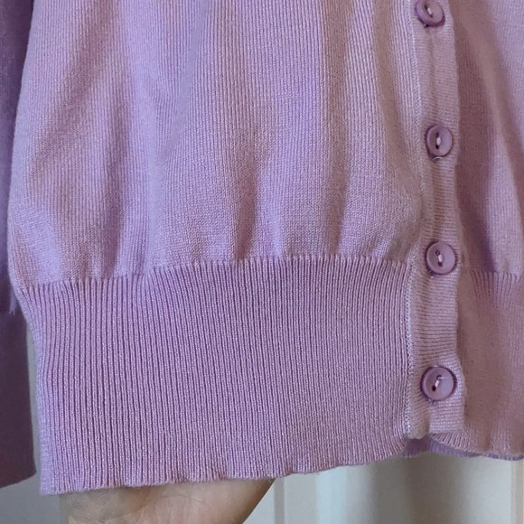 NWOT.  New Zara V-Neck Knitted Cardigan Jacket Long Sleeve Crochet Sweater - Picture 3 of 5